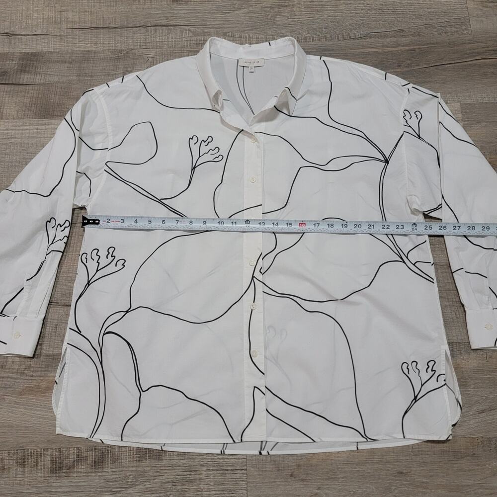 Lafayette 148 New York White Button Down Shirt - Picture 6 of 6